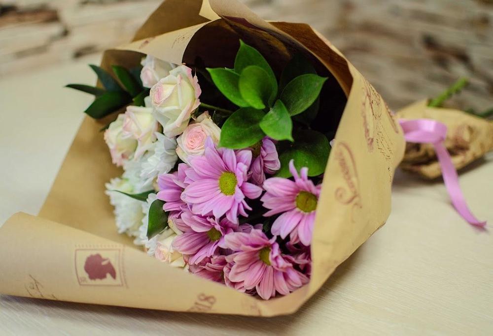 Букет цветов из: Розы и Хризантемы в Сорокино