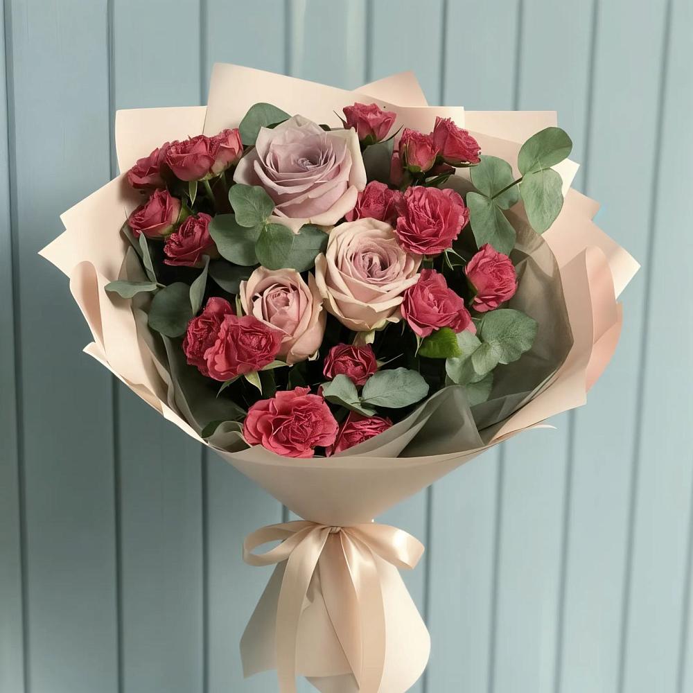 Букет цветов из: Гвоздики и Розы в Сорокино