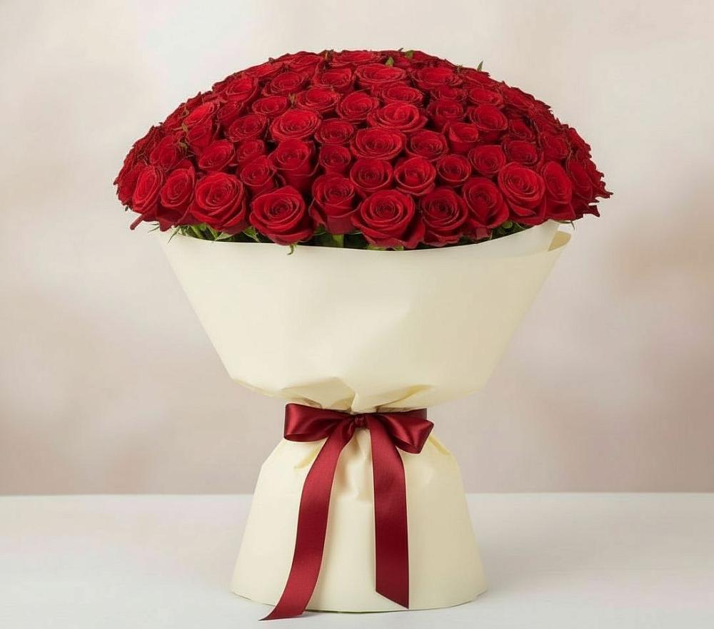 Букет 101 Красная роза Милано в Сорокино