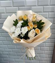 Букет цветов из:  Розы и Хризантемы в Сорокино