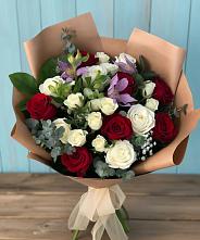 Букет цветов из:  Розы и Альстромерии в Сорокино