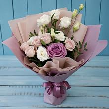 Букет цветов из:  Розы и Лизиантусы в Сорокино