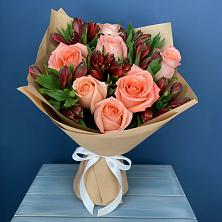 Букет цветов из:  Розы и Альстромерии в Сорокино