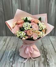 Букет цветов из:  Гвоздики, Розы и Хризантемы в Сорокино
