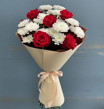 Букет цветов из:  Розы и Хризантемы в Сорокино
