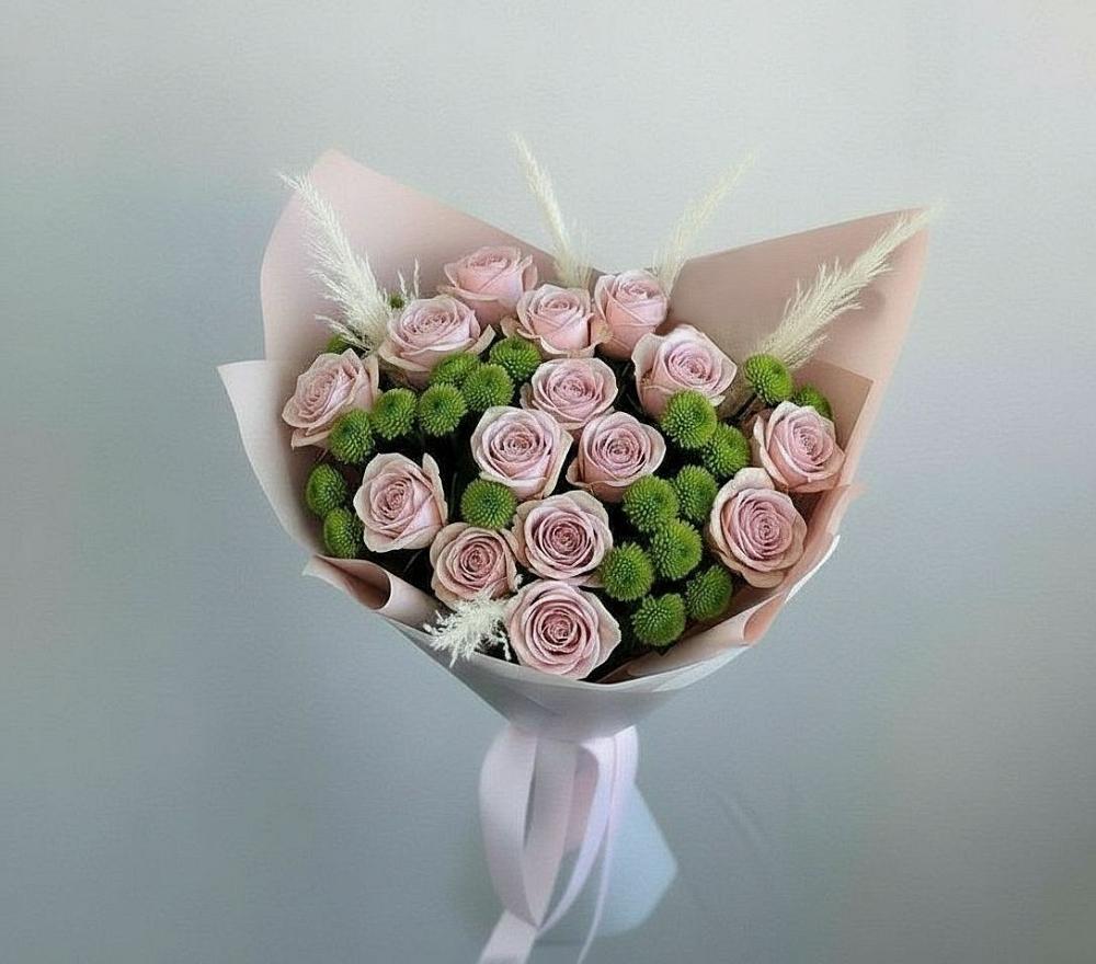 Букет цветов из: Розы и Хризантемы в Сорокино