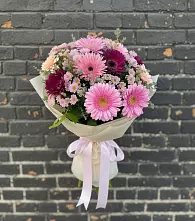 Букет цветов из:  Герберы и Хризантемы в Сорокино