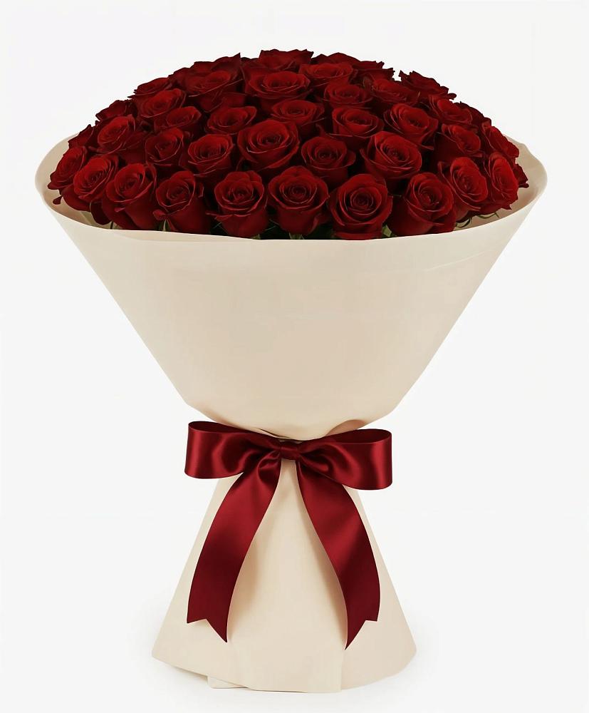 Букет 101 Бордовая роза Блэк Бакарра в Сорокино